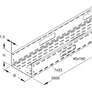 Niedax - Kabelrinne Rinne vertikal RSV 110.200 F − 3 Meter
