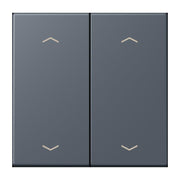 Jung - Abdeckung/Bedienelement für Installationsschalterprogramme Wippe mit Pfeilsymbolen LC 102 P 262 gris fonce 59