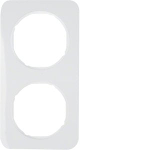 Berker - Abdeckrahmen Rahmen pows/gl 10122189 2fach