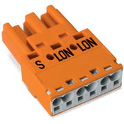 WAGO - Steckverbinder für steckbare Gebäudeinstallation Stiftteil 770-1353 3p,2L orange − 100 Stück