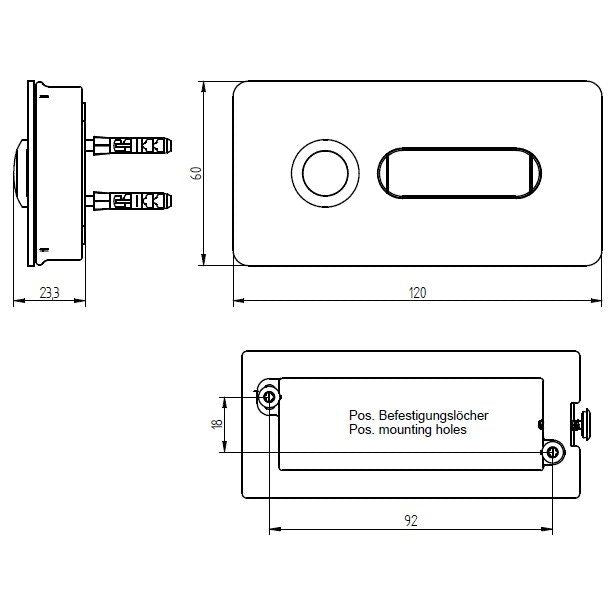 Grothe - Klingeldrücker Etagenplatte ETA 520 V2A AP ws V2A 1 We