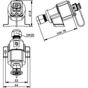 Telegärtner - Kommunikationsanschlussdose Kupfer Industrie STX V4 Aufputzdose 100007442 RJ45 Modul A Cat.6A