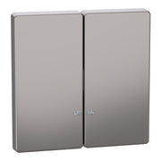 Merten - Abdeckung/Bedienelement für Installationsschalterprogramme Doppelwippe nickelmet MEG3420-6050 Kontrollfenster