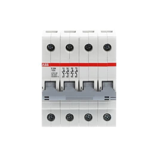 ABB Stotz S&J - Schalter für Reiheneinbau Trennschalter E204/100G Schaltgriff grau