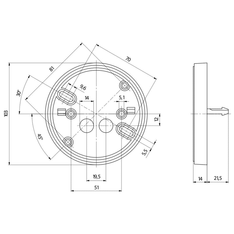 BEG Brück Electronic - Zubehör/Ersatzteile für Bewegungsmelder Aufputzsockel 92161