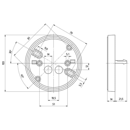 BEG Brück Electronic - Zubehör/Ersatzteile für Bewegungsmelder Aufputzsockel 92161