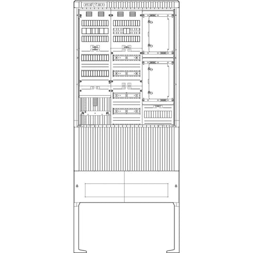 ABN - Zähler-Komplettschrank Zähleranschlusssäule SZ207ZA2501R 2 ZPVert.5R APZ 5pol