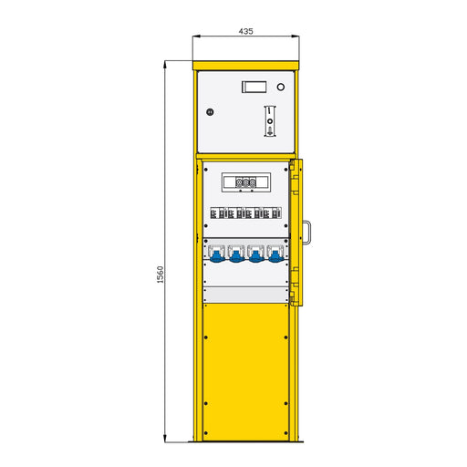 Walther Werke - Baustromverteiler Kassiersäule 82146001 5 RCDs TypA
