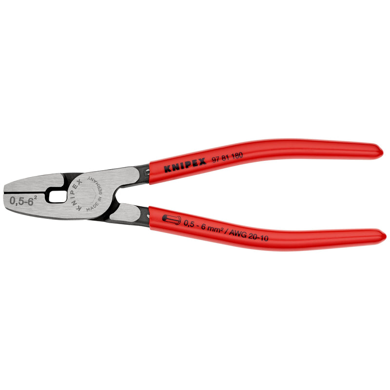 Knipex - Presswerkzeug Kabelschuhe/Verbinder, Aderendhülsen, Schirmanschluss Crimpzange 97 81 180 180mm
