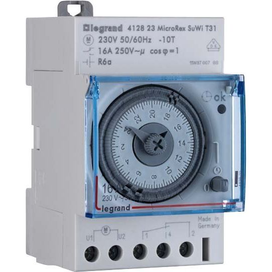 Legrand - Verteilerschaltuhr analog Wochenschaltuhr Legrand 412828 230V