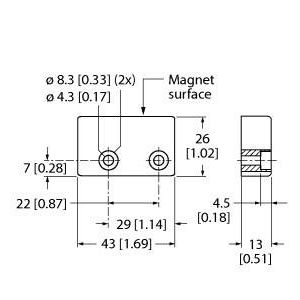 Turck - Einzelpositionsschalter Verriegelungsschalter SI-MAGB2MM − 1 Stück