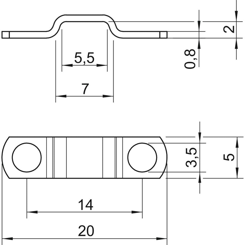 OBO Bettermann - Befestigungsschelle für Kabel/Rohre Zugentlastungsschelle 7905 5 G − 100 Stück