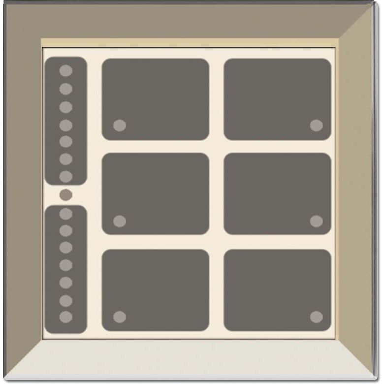 Issendorff - Bussystem-Tastsensor Glas-Tastenfeld rahmenlos LCN - GTS8C champ.m.8Tasten 6LED
