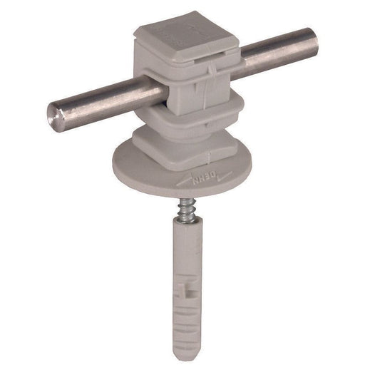 DEHN - Leitungshalter für Blitzschutz Leitungshalter grau LHDS8H16HS5X50KD8GR H 16mm f. Rd 8mm
