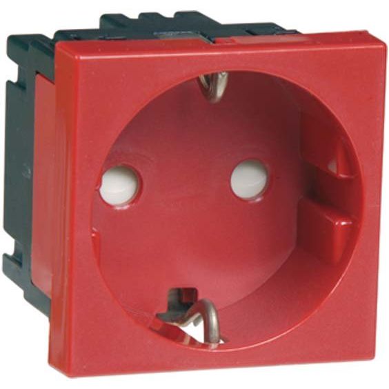 Peha - Schalter-/Steckdosenkombination SCHUKO-EB-Steckd.1-fach rt D 6211.36 EMS SI 16A 250V 2-pol