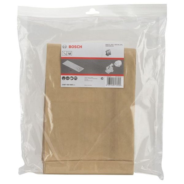 Bosch - Zubehör/Ersatzteile für Bodenpflege Papierfilterbeutel für GAS 2607432035 35 L AFC GL SFC+ GAS