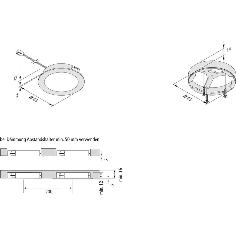 Hera - Downlight/Strahler/Flutlicht LED Einbauleuchte 3er - Set 3er Set #61060430003 nw, edelstahloptik