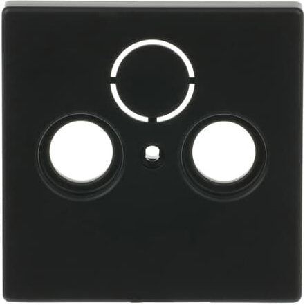 Busch-Jaeger - Einsatz/Abdeckung für Kommunikationstechnik Zentralscheibe sw mt 1743-885 f.Antennendose 2Loch