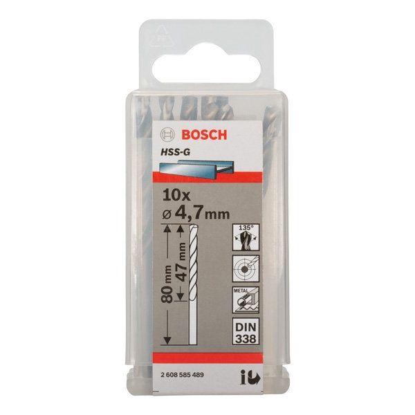 Bosch - Bohrer PRO Metal HSS-G 2608585489 Spiralbohrer 4,7 x