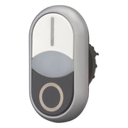 Eaton - Frontelement für Drucktaster Doppeldrucktaste M22-DDLF-WS-X1/X0 beleuch., flach − 5 Stück