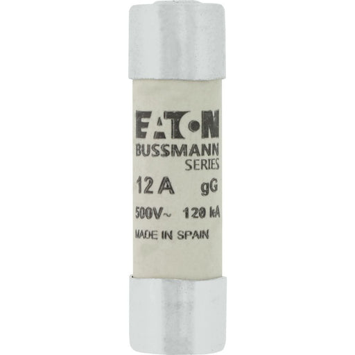 Eaton - Zylindrische Sicherung Sicherungseinsatz Nieders. CYL GG 14,#C14G12S 12A AC 500V 120kA − 10 Stück