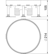 OBO Bettermann - Nivellierbare Kassette für Kanaleinbau, Doppel- und Hohlboden Kassette rund RKRN2UZD3R4MS25 D=215mm blind