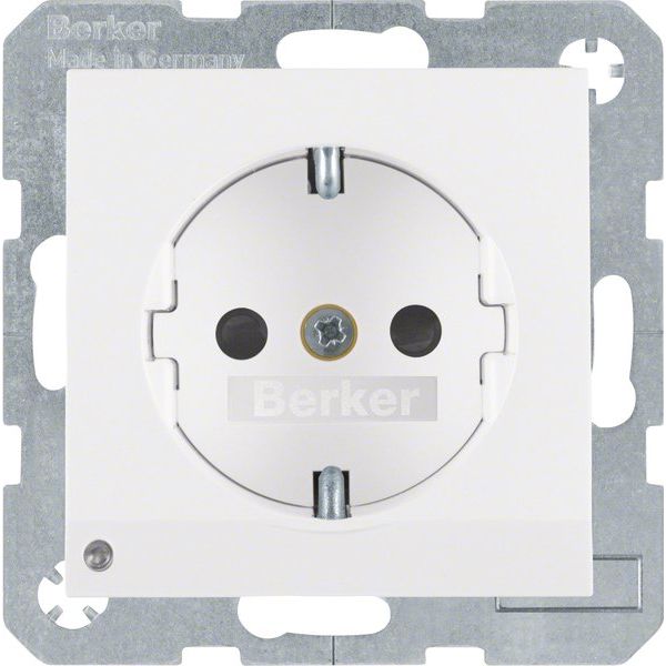 Berker - Steckdose SCHUKO-Steckdose pws/gl 41098989 LED-Orientierungsl