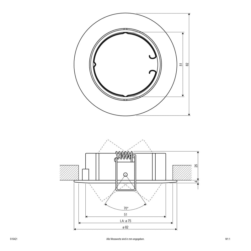 EVN Lichttechnik - Downlight/Strahler/Flutlicht NV EB-Leuchte 515 421 go 50W 12V IP20