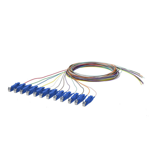 Metz Connect - LWL-Pigtail OpDAT Pigtail E2000-UPC 150Q1MO0020E OS2, 12 Farben − 12 Stück