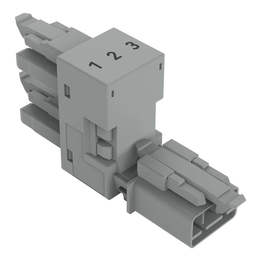 WAGO - Kompaktverteiler für steckbare Gebäudeinstallation h-Verteiler 3-polig 890-1761 Kod. B,grau − 50 Stück