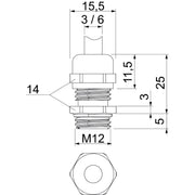 OBO Bettermann - Kabelverschraubung V-TEC VM12 EMV − 50 Stück