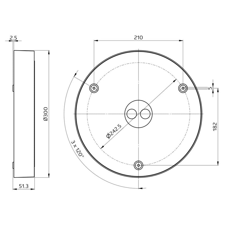 BEG Brück Electronic - Decken-/Wandleuchte LED-Leuchte AL93-20-300-LED-3C