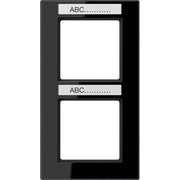 Jung - Abdeckrahmen Rahmen 2-f Schriftf. senkr AC 582 BFNA SW schwarz