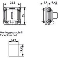 Telegärtner - Zubehör/Ersatzteile für modulares Anschlusssystem RJ45 Ind.IP67 EB-Flansch 100023156 mit Montage-Set − 10 Stück