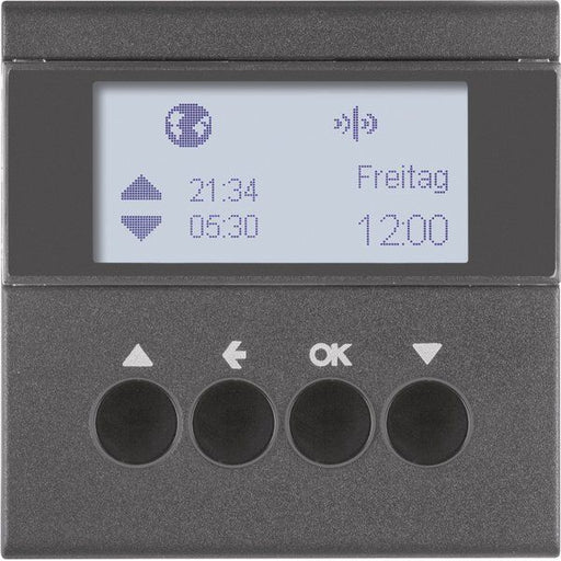 Berker - Bussystem-Zeitschaltuhr KNX-Funk Jalousieschaltuhr 85745185 anthrazit matt