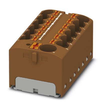 Phoenix Contact - Durchgangs-Reihenklemme Verteilerblock PTFIX 10/12X4 BN − 8 Stück