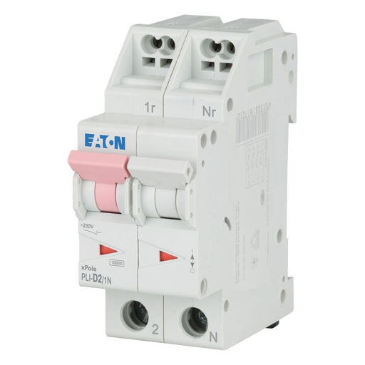 Eaton - Leitungsschutzschalter PLI-D2/1N D 2A, 1p+N Steckkl