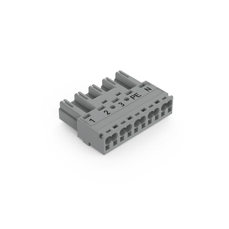 WAGO - Steckverbinder für steckbare Gebäudeinstallation Stecker 5-polig 770-255/062-000 Kod. B,grau − 50 Stück