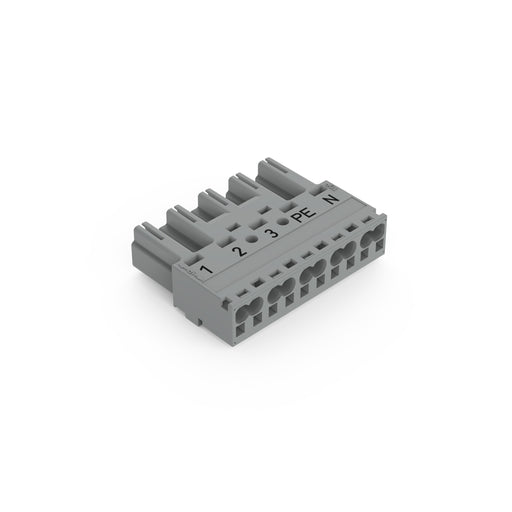 WAGO - Steckverbinder für steckbare Gebäudeinstallation Stecker 5-polig 770-255/062-000 Kod. B,grau − 50 Stück