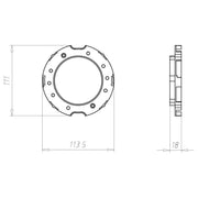 Kaiser - Zubehör/Ersatzteile für Leuchteneinbaugehäuse Frontring DA 75 mm 9300-42 für ThermoX