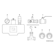Bosch Thermotechnik - Zubehör/Ersatzteile für Wärmepumpe Heizkreissystempaket NR1121