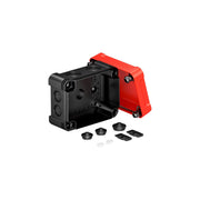 OBO Bettermann - Dose, Gehäuse für Montage auf der Wand/Decke Kabelabzweigkasten X06 SW-RO m. rotem Deckel