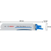 Bosch - Säbelsägeblatt PRO Thin Metal precise 2608658988VE(5) S937EAF − 5 Packung