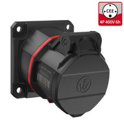 Walther Werke - CEE-Anbausteckdose (IEC 60309) CEE NEO Anbaudose schräg FW511406CC 16A 4P 6h IP54