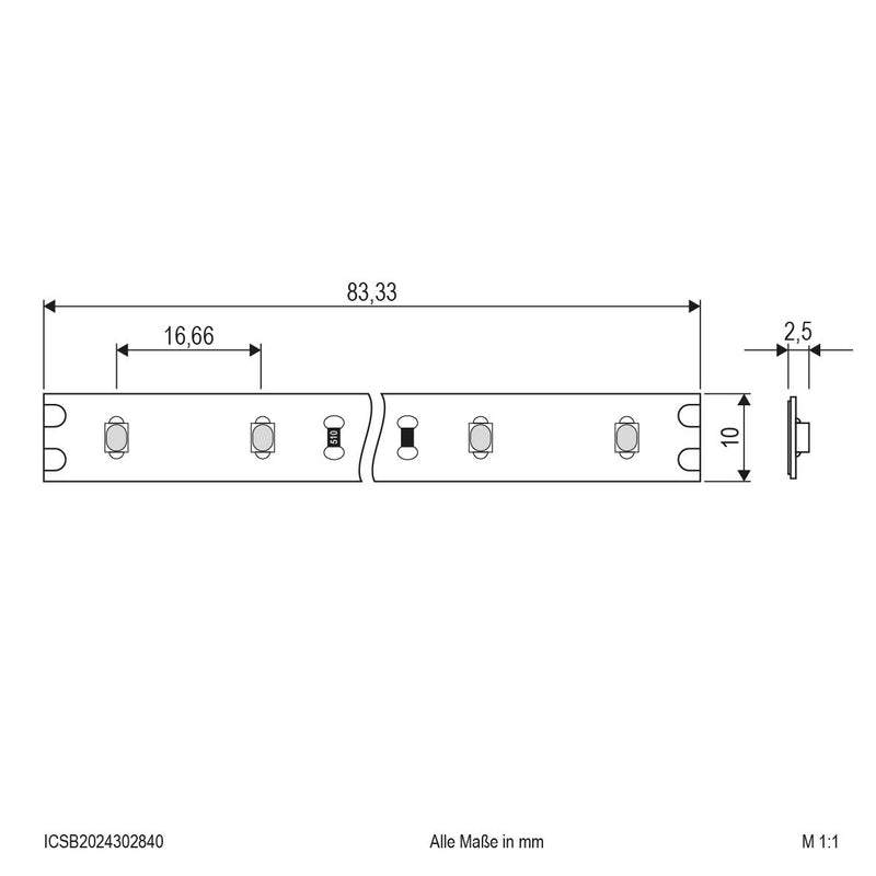 EVN Lichttechnik - Lichtschlauch/-band LED-Strip ICSB2024302840 5m 4000K IC 24VDC