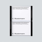 Siedle&Söhne - Zubehör/Ersatzteile für Türkommunikation Namensschild sw-hgl 200029953-00 f. TM612-2/BTM650-02 − 1 Stück