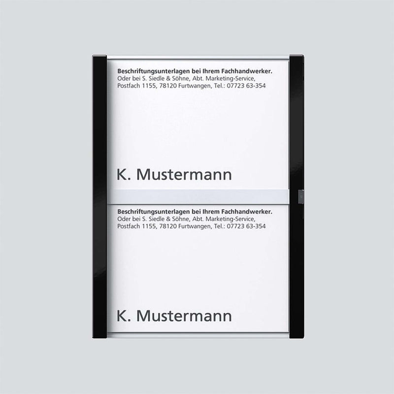 Siedle&Söhne - Zubehör/Ersatzteile für Türkommunikation Namensschild sw-hgl 200029953-00 f. TM612-2/BTM650-02 − 1 Stück