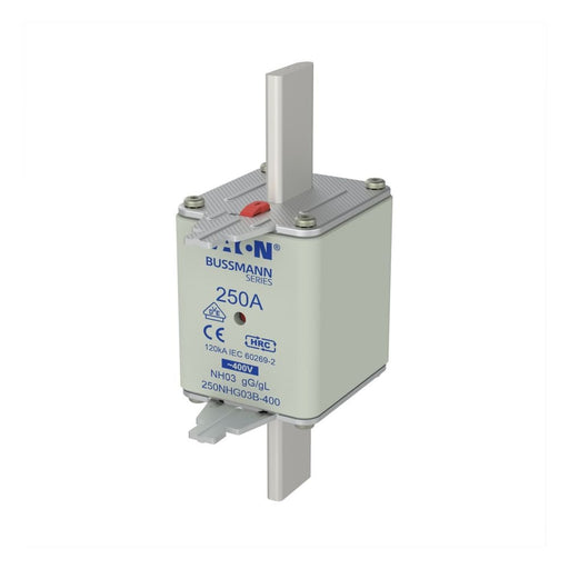 Eaton - Messersicherung Sicherungseinsatz Nieders. 250NHG03B-400 250A AC 400V 120kA − 3 Stück