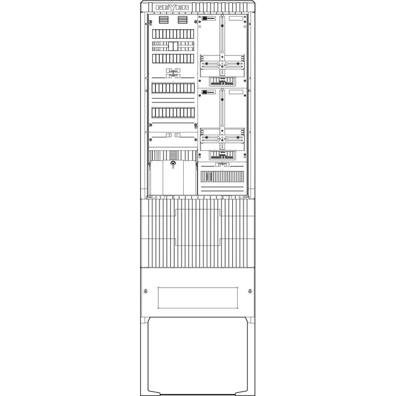 ABN - Zähler-Komplettschrank Zähleranschlusssäule SZ205ZA2502 2 ZP APZ 5pol
