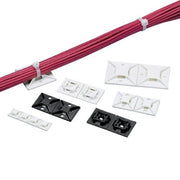 Panduit - Befestigungssockel und -element für Kabelbinder Selbstklebeplatte 4-Weg ABM2S-AT-D HiTmp,Adh,1x1in WH − 1000 Stück